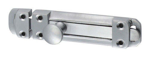 Flat Section Bolt Sat. Chrome [110 x 25mm] - [Bag] 1 Each