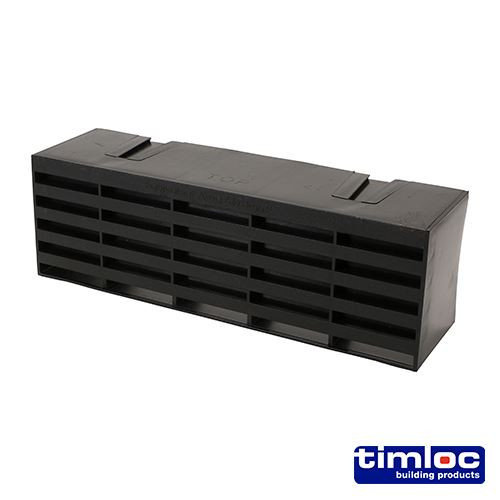 Plastic Airbrick  Black [215 x 69 x 60] - [Box] 20 Pieces