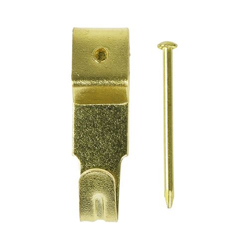 Picture Hook & Nails - E/Brass [Mixed] - [TIMpac] 8 Pieces