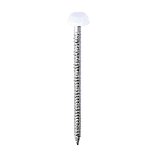 Polymer Headed Pin WHITE [40mm] - [Box] 250 Pieces