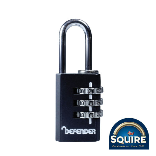 Defender 3 Wheel Combi Padlock [20mm] - [Blister Pack] 1 Each