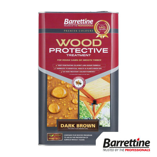 Wood Protective Dark Brown [5L] - [Tin] 1 Each