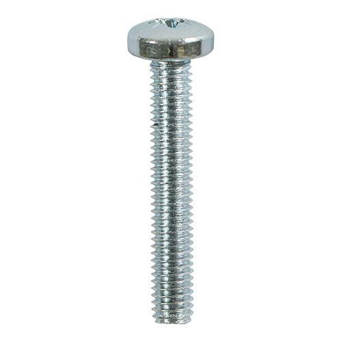 Machine Screw PZ3 PAN Zinc [M6 x 25] - [Box] 100 Pieces