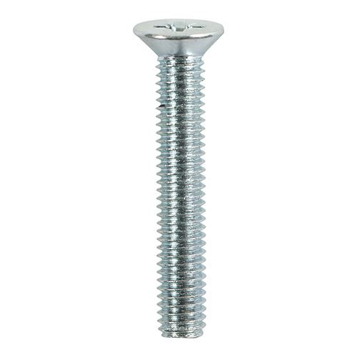 Machine Screw PZ3 CSK Zinc [M6 x 12] - [Box] 100 Pieces