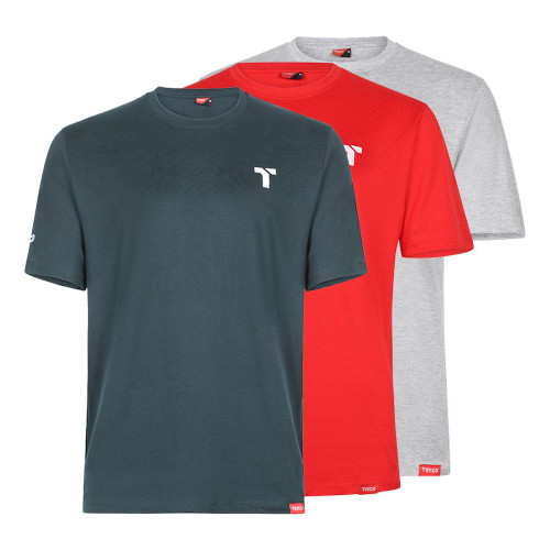 ShortSleeve Trade T-Shirt Pack [Medium (Grey/Red/Green)] - [Bag] 3 Pieces