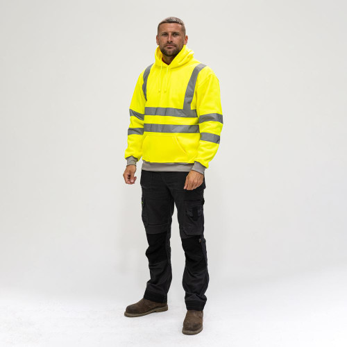 Hi-Vis Sweatshirt Yellow [Small] - [Bag] 1 Each