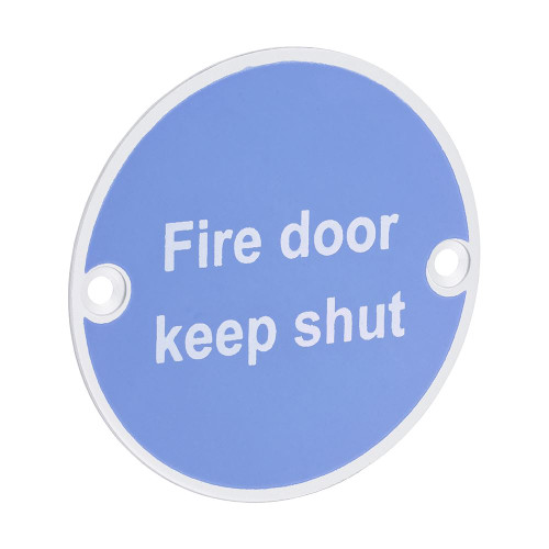 Fire Door Keep Shut Sign SAA [76mm] - [Bag] 1 Each