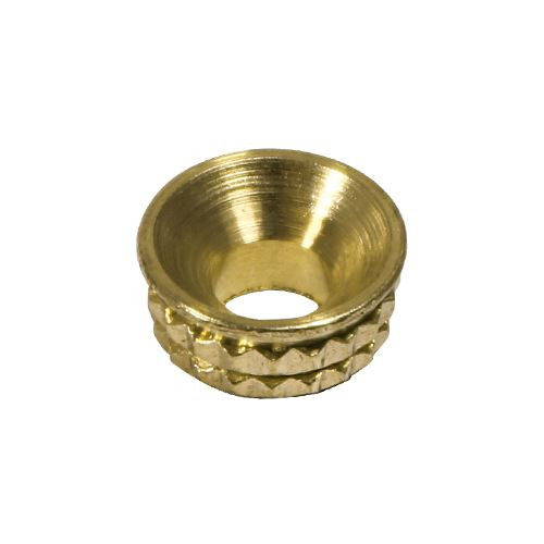 Knurled Brass Inset Screw Cups [To fit 3.5 Screw] - [TIMpac] 8 Pieces