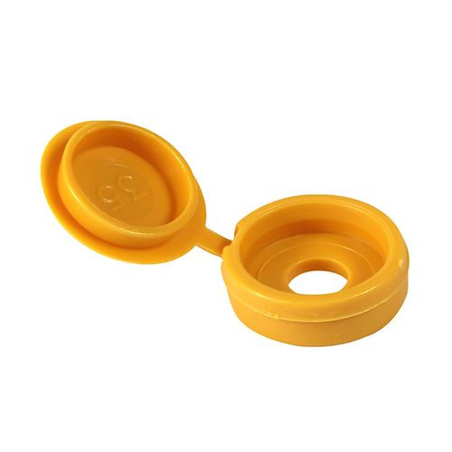 Small Hinged Screw Cap- Yellow [To fit 3.0 to 4.5 Screw] - [TIMpac] 100 Pieces