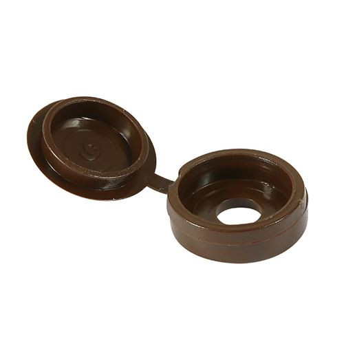 Large Hinged Screw Cap - Brown [To fit 5.0 to 6.0 Screw] - [TIMpac] 50 Pieces