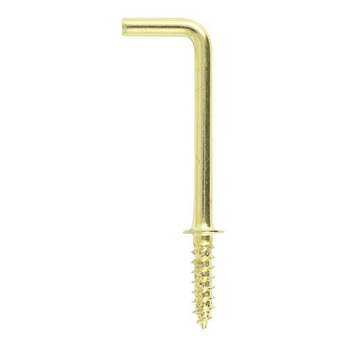 Square Cup Hooks - E/Brass [38mm] - [TIMpac] 8 Pieces