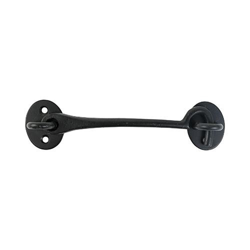 Cabin Hook Cast Iron Black [3"] - [Plain Bag] 1 Each