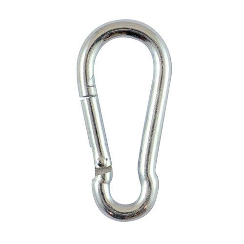 Carbine Hook Zinc [5mm] - [Plain Bag] 10 Pieces