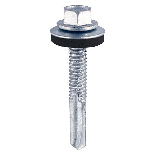 Hex Screw W16 S/DRILL No5 Zinc [5.5 x 32] - [Bag] 100 Pieces