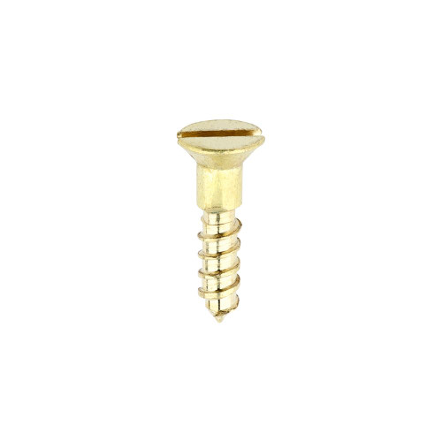 Brass Timber Screw SLOT CSK [2 x 3/8] - [Box] 200 Pieces