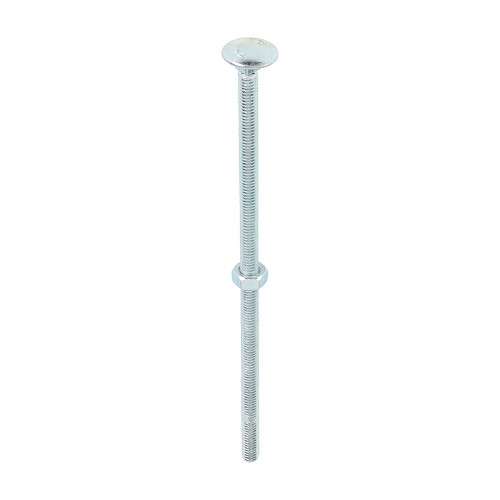 Carriage Bolt & Hex Nut - BZP [M6 x 150] - [Box] 50 Pieces