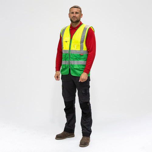 Hi-Vis Vest Yellow & Green [X Large] - [Bag] 1 Each