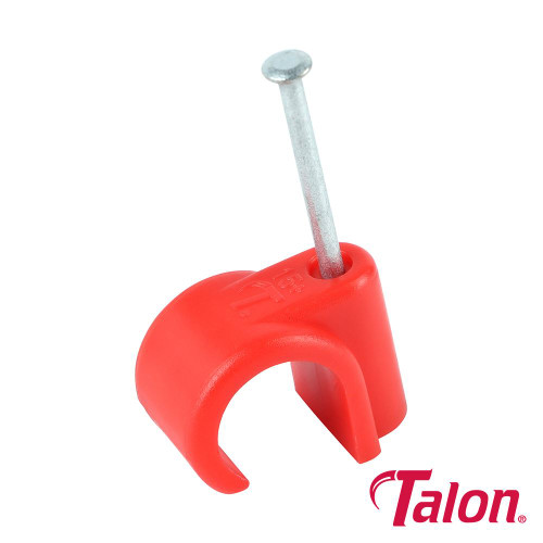 Nail In Pipe Clip - Red [15mm] - [Bag] 100 Pieces