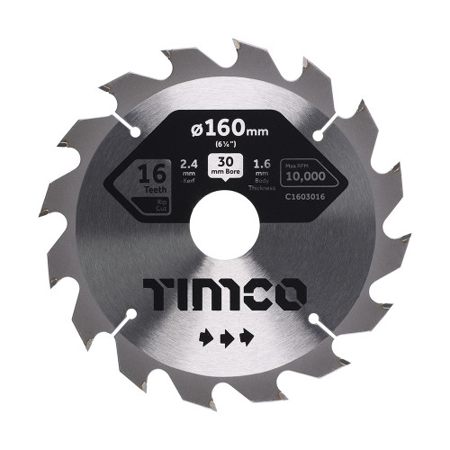 TCT Circular Saw Blade [160 x 30 x 16T] - [Clamshell] 1 Each