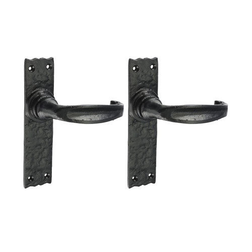 Narrow Latch Handle Ant BLK [155 x 37] - [Box] 2 Pieces