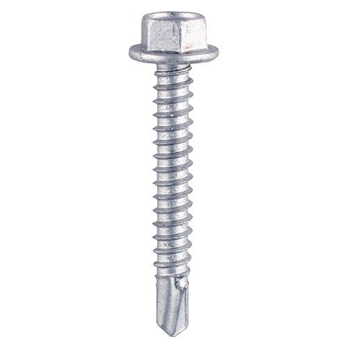 Hex Screw S/DRILL No3 Zinc [8 x 1/2] - [Box] 1000 Pieces