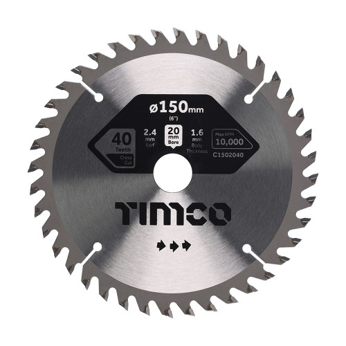 TCT Circular Saw Blade [150 x 20 x 40T] - [Clamshell] 1 Each