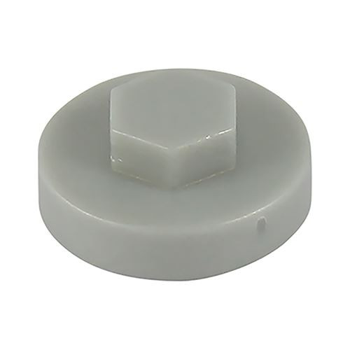 Hex Cover Cap - White Aluminium [19mm] - [Bag] 1000 Pieces