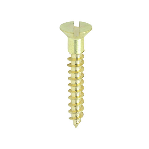 Brass Timber Screw SLOT CSK [7 x 1] - [Box] 200 Pieces