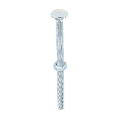 Carriage Bolt & Hex Nut - BZP [M10 x 160] - [Box] 25 Pieces