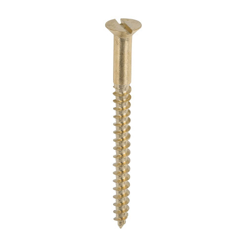 Brass Timber Screw SLOT CSK [8 x 2] - [Box] 200 Pieces