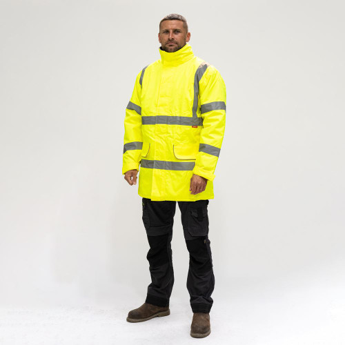 Hi-Vis Parka Jacket Yellow [XXX Large] - [Bag] 1 Each