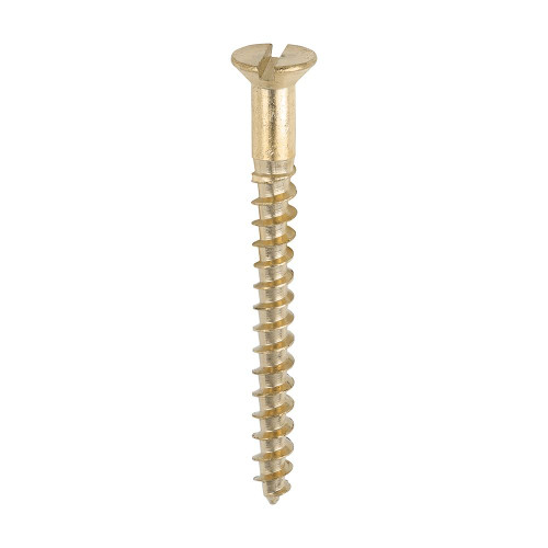 Brass Timber Screw SLOT CSK [6 x 1 1/2] - [Box] 200 Pieces