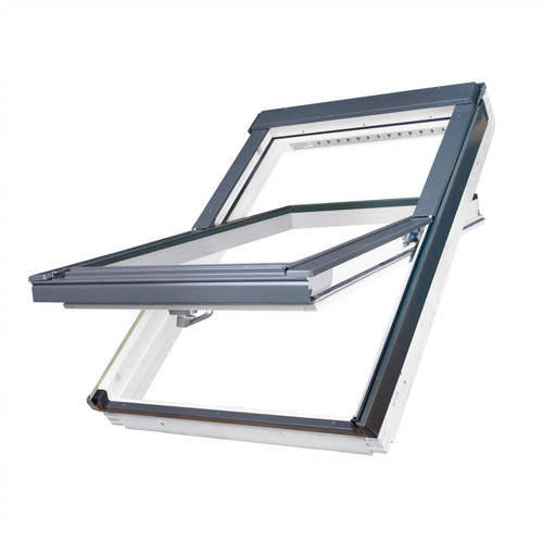 White Painted Pine Centre Pivot Roof Window