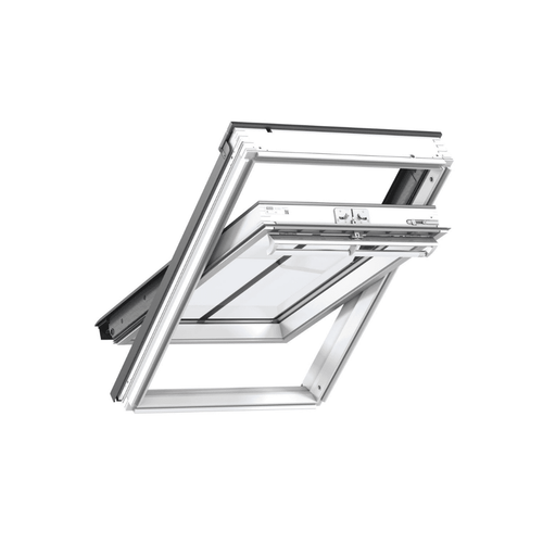VELUX GGL Manual Centre-Pivot Conservation Roof Window White Painted Wood incl. Profiled roofing material Standard Flashing