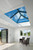 Korniche Roof Lantern with Ambi Blue Tint & White/White 100x350cm