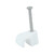 Round Cable Clip White [To fit 4.5mm] - [Box] 100 Pieces