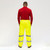 Hi-Vis Elastic Trousers Yellow [Large] - [Bag] 1 Each