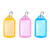 Coloured Key Tags [Mixed Colours] - [TIMpac] 6 Pieces