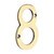 Door Numeral 8 PB [75mm] - [TIMpac] 1 Each