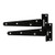 Light Tee Hinge Pair Black [12"] - [Plain Bag] 1 Each