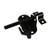 Oval Padbolt Black [4"] - [Plain Bag] 1 Each
