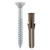 Screw & Premium Plug - Brown [42mm] - [Tub] 400 Pieces