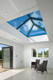Korniche Roof Lantern with Ambi Blue Tint & Grey/Grey 150x400cm