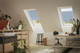 VELUX 1286 Pleated blind Jeans Blue