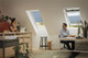 VELUX 1286 Pleated blind Jeans Blue