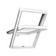 YARDLITE PVC 66x118 Centre-Pivot Roof Window (Cracked PVC behind plasterboard)