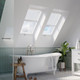YARDLITE PVC 66x118 Centre-Pivot Roof Window (Cracked PVC behind plasterboard)