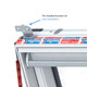 Keylite White PVC Centre Pivot Roof Window with Triple Glazing