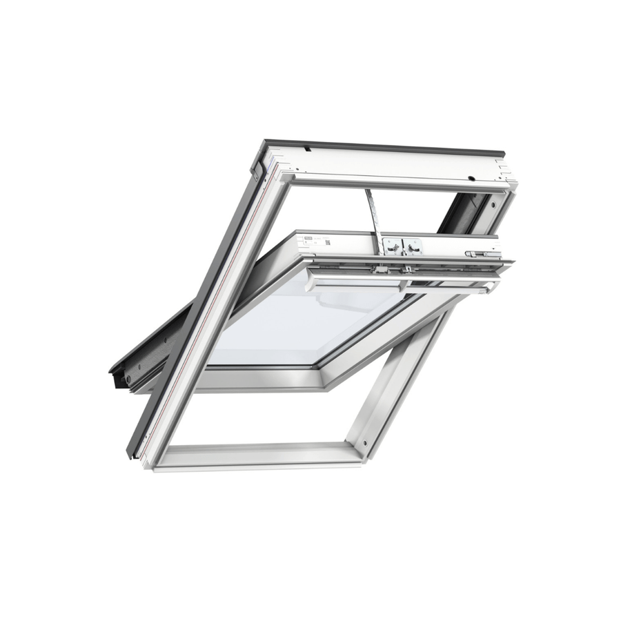 VELUX White Polyurethane Electric Centre-Pivot Roof Window - Maintenance Free