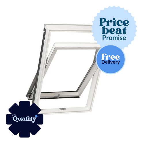 Dakea White Painted Pine Centre-Pivot Window
